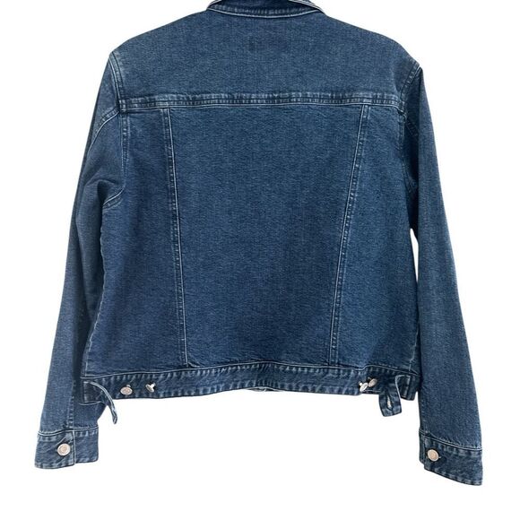 Pendleton Trucker Denim Jean Jacket Size Womens Petite Large - Picture 3 of 5